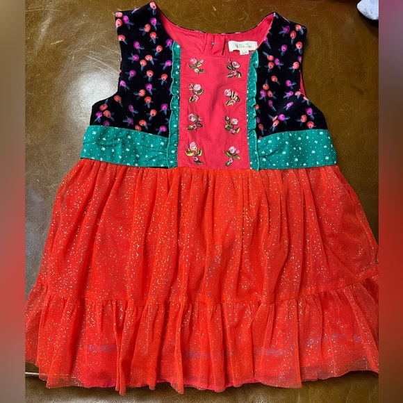 matilda jane tuni Other - Velvet tulle Colorful Embroidered Top with Sparkle Details